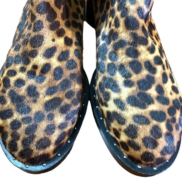 Rebecca Minkoff Leopard Print Sabeen Genuine Calf Hair Chelsea Boot NEW Size 7.5 - Picture 10 of 15